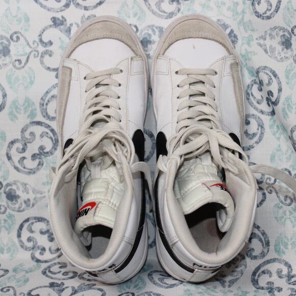 Nike Blazer‎ Mid 77 White Black Yough Size 7Y - Picture 5 of 7